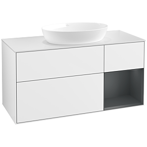 Villeroy and Boch Finion Villeroy and Boch Finion FA71HGGF 120cm, cover plate white matt, shelves midnight matt lacquer, glossy white lacquer