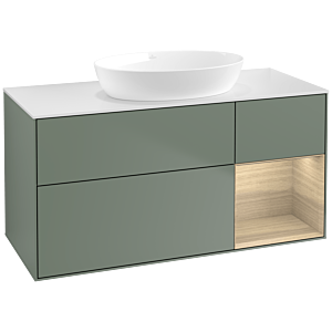 Villeroy and Boch Finion Villeroy and Boch Finion FA71PCGM 120cm, cover plate white matt, shelves Oak Veneer , Olive Matt Lacquer