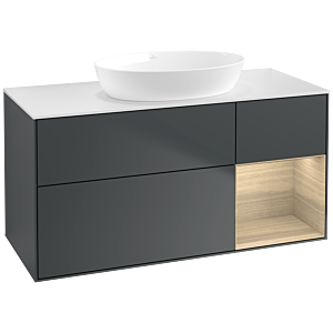 Villeroy and Boch Finion Villeroy and Boch Finion FA71PCHG 120cm, cover plate white matt, shelves Oak Veneer , midnight Blue Matt Lacquer