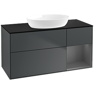 Villeroy and Boch Finion Villeroy and Boch Finion FA72GKHG 120cm, cover plate black matt, shelves anthracite matt lacquer, midnight Blue Matt Lacquer