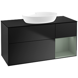 Villeroy and Boch Finion Villeroy and Boch Finion FA72GMPD 120cm, cover plate black matt, shelves olive matt lacquer, black matt lacquer