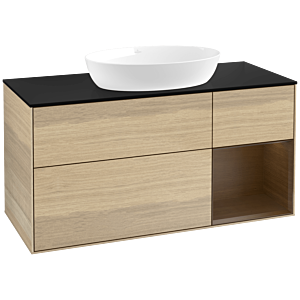 Villeroy and Boch Finion Villeroy and Boch Finion FA72GNPC 120cm, cover plate black matt, shelves Walnut Veneer , Oak Veneer