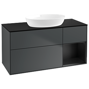 Villeroy and Boch Finion Villeroy and Boch Finion FA72PDHG 120cm, cover plate black matt, shelves black matt lacquer, midnight Blue Matt Lacquer