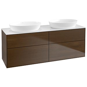 Villeroy et Boch Finion Villeroy et Boch FA8100GN 160x60.3cm, plaque de recouvrement blanc mat, placage noyer