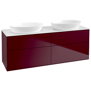 Villeroy und Boch Finion Waschtischunterschrank FA8100HB 160x60,3cm, Abdeckplatte white matt, Peony Matt