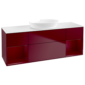 Villeroy und Boch Finion Waschtischunterschrank FD01HBHB 120cm, Abdeckplatte white matt, Regale Peony matt lacquer, Peony Matt