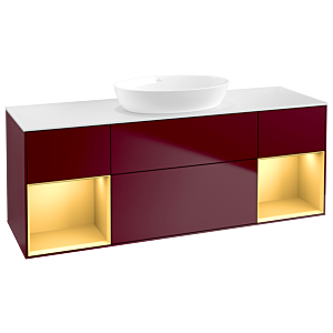 Villeroy and Boch Finion Villeroy and Boch Finion FD01HFHB 120cm, cover plate white matt, shelves gold matt lacquer, Peony Matt