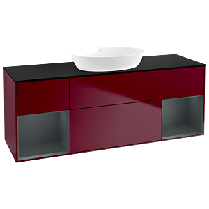 Villeroy and Boch Finion Villeroy and Boch Finion FD02HGHB 120cm, cover plate black matt, shelves midnight matt lacquer, Peony Matt