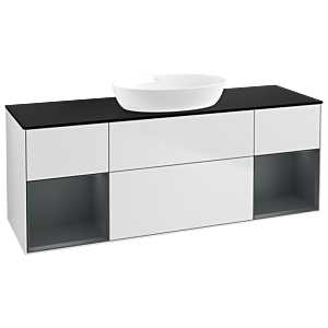 Villeroy and Boch Finion Villeroy and Boch Finion FD02HGMT 120cm, cover plate black matt, shelves midnight matt lacquer, white matt lacquer