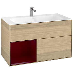 Villeroy et Boch Finion Villeroy et Boch G030HBPC 99,6x59,1cm, éclairage mural, étagère à gauche Peony , Oak Veneer