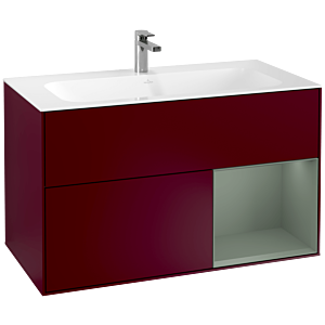 Villeroy et Boch Finion Villeroy et Boch G040GMHB 99,6x59,1cm, Emotion, étagère à droite Olive Matt Lacquer , Peony Matt