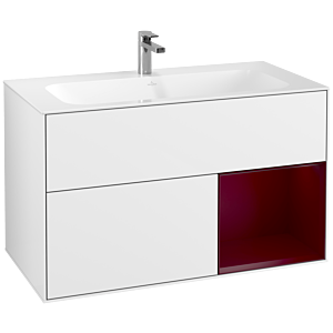Villeroy et Boch Finion Villeroy et Boch G040HBGF 99,6x59,1cm, Emotion, étagère à droite Peony , Laque blanc brillant
