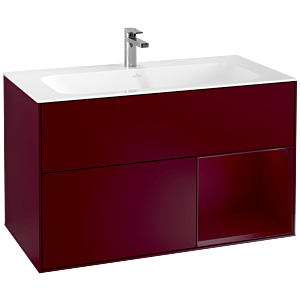 Villeroy und Boch Finion Waschtischunterschrank G040HBHB 99,6x59,1cm, Emotion, Regal rechts Peony, Peony Matt