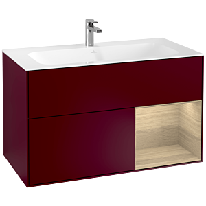 Villeroy et Boch Finion Villeroy et Boch G040PCHB 99,6x59,1cm, Emotion, étagère à droite Oak Veneer , Peony Matt