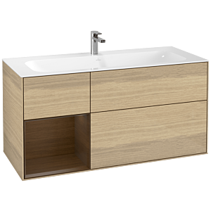 Villeroy et Boch Finion Villeroy et Boch G060GNPC 119.6x59.1cm, Emotion, étagère gauche placage noyer, Oak Veneer