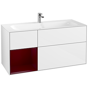 Villeroy and Boch Finion Villeroy and Boch Finion G060HBGF 119.6x59.1cm, Emotion, shelf on the left Peony , Glossy white lacquer