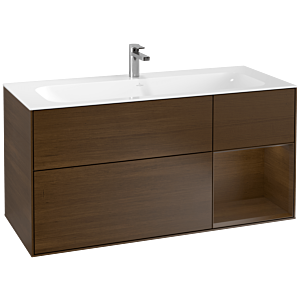 Villeroy und Boch Finion Waschtischunterschrank G070GNGN 119,6x59,1cm, Emotion, Regal rechts Walnut veneer, Walnut veneer
