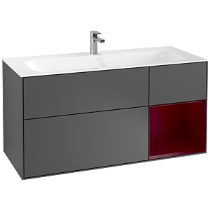 Villeroy et Boch Finion Villeroy et Boch G070HBGK 119,6x59,1cm, Emotion, étagère à droite Peony , anthracite mat