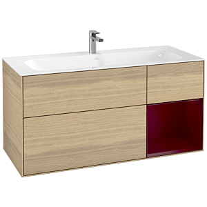 Villeroy und Boch Finion Waschtischunterschrank G070HBPC 119,6x59,1cm, Emotion, Regal rechts Peony, Oak Veneer