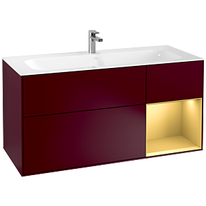 Villeroy und Boch Finion Waschtischunterschrank G070HFHB 119,6x59,1cm, Emotion, Regal rechts Gold matt, Peony Matt