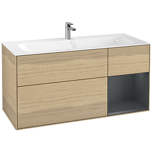 Villeroy et Boch Finion Villeroy et Boch G070HGPC 119,6x59,1cm, Emotion, étagère à droite Midnight Blue Matt Lacquer , Oak Veneer