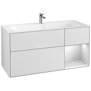 Villeroy et Boch Finion Villeroy et Boch G070MTMT 119,6x59,1cm, Emotion, étagère à droite laqué blanc mat, laqué blanc mat