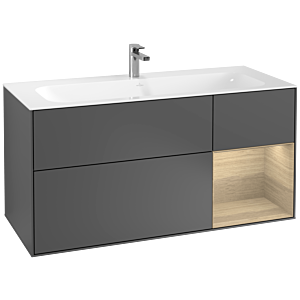 Villeroy et Boch Finion Villeroy et Boch G070PCGK 119,6x59,1cm, Emotion, étagère à droite Oak Veneer , anthracite mat