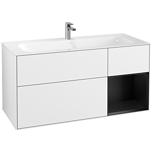 Villeroy and Boch Finion Villeroy and Boch Finion G070PDGF 119.6x59.1cm, Emotion, shelf on the right Black matt lacquer, Glossy white lacquer