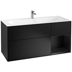 Villeroy et Boch Finion Villeroy et Boch G070PDPD 119,6x59,1cm, Emotion, étagère à droite Laque noire mate, Laque noire mate