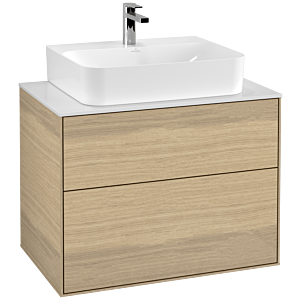 Villeroy und Boch Finion Waschtischunterschrank G09100PC 80x60,3x50,1cm, Emotion, Abdeckplatte white matt, Oak Veneer
