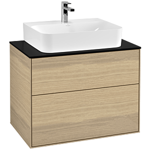 Villeroy and Boch Finion Villeroy and Boch Finion G09200PC 80x60.3x50.1cm, Emotion, cover plate black matt, Oak Veneer