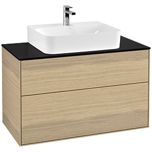 Villeroy and Boch Finion Villeroy and Boch Finion G10200PC 100x60.3x50.1cm, cover plate black matt, Oak Veneer