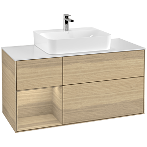 Villeroy and Boch Finion Villeroy and Boch Finion G161PCPC 120cm, cover plate matt white, emotion, shelf on the left Oak Veneer , Oak Veneer