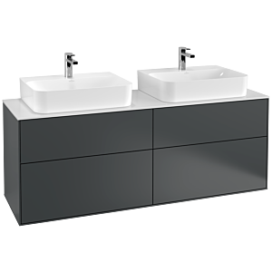 Villeroy und Boch Finion Waschtischunterschrank G18100HG 160x60,3cm, Emotion, Abdeckplatte white matt, Midnight Blue Matt Lacquer