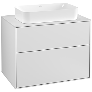 Villeroy und Boch Finion Waschtischunterschrank G22100MT 80x60,3cm, Emotion, Abdeckplatte white matt, White matt lacquer