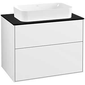 Villeroy et Boch Finion Villeroy et Boch G22200GF 80x60,3cm, Emotion, plaque de finition noir mat, laqué blanc brillant