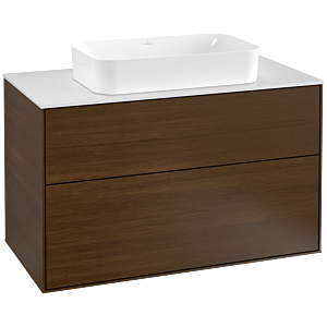 Villeroy et Boch Finion Villeroy et Boch G23100GN 100x60,3cm, Emotion, plateau blanc mat, placage noyer