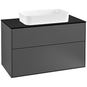Villeroy und Boch Finion Waschtischunterschrank G23200GK 100x60,3cm, Emotion, Abdeckplatte black matt, Anthracite matt