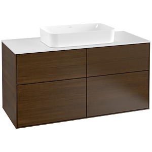 Villeroy et Boch Finion Villeroy et Boch G26100GN 120x60.3cm, Emotion, plaque de finition blanc mat, placage noyer
