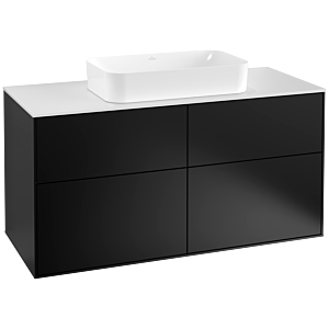 Villeroy und Boch Finion Waschtischunterschrank G26100PD 120x60,3cm, Emotion, Abdeckplatte white matt, Black matt lacquer
