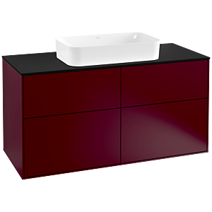 Villeroy und Boch Finion Waschtischunterschrank G26200HB 120x60,3cm, Emotion, Abdeckplatte black matt, Peony Matt