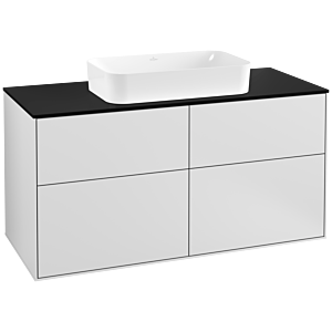 Villeroy und Boch Finion Waschtischunterschrank G26200MT 120x60,3cm, Emotion, Abdeckplatte black matt, White matt lacquer