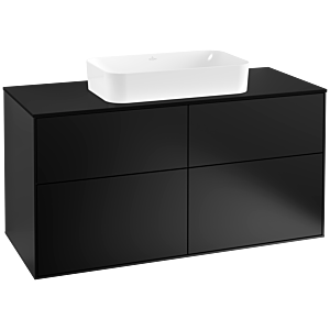 Villeroy und Boch Finion Waschtischunterschrank G26200PD 120x60,3cm, Emotion, Abdeckplatte black matt, Black matt lacquer