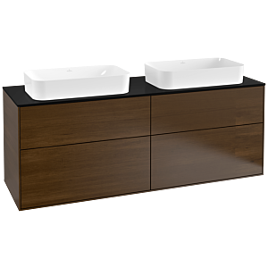 Villeroy and Boch Finion Villeroy and Boch Finion G31200GN 160x60.3cm, emotion, cover plate black matt, walnut veneer