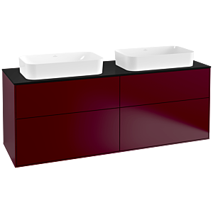 Villeroy et Boch Finion Villeroy et Boch G31200HB 160x60.3cm, Emotion, plaque de finition noir mat, Peony Matt