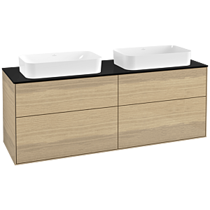 Villeroy and Boch Finion Villeroy and Boch Finion G31200PC 160x60.3cm, Emotion, cover plate black matt, Oak Veneer