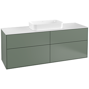 Villeroy et Boch Finion Villeroy et Boch G32100GM 160x60.3cm, Emotion, plaque de finition blanc mat, Olive Matt Lacquer