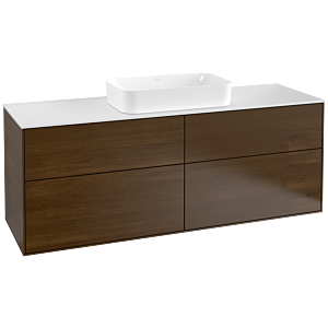 Villeroy et Boch Finion Villeroy et Boch G32100GN 160x60.3cm, Emotion, plaque de finition blanc mat, placage noyer