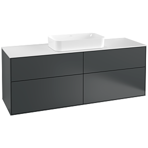Villeroy und Boch Finion Waschtischunterschrank G32100HG 160x60,3cm, Emotion, Abdeckplatte white matt, Midnight Blue Matt Lacquer