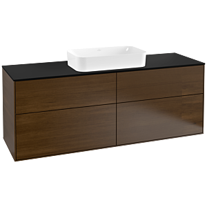 Villeroy et Boch Finion Villeroy et Boch G32200GN 160x60.3cm, emotion, plaque de finition noir mat, placage noyer